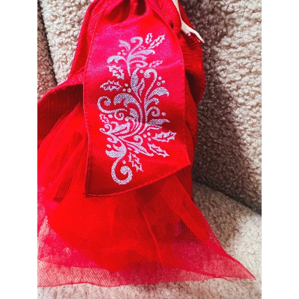 Mattel Barbie 2003 Doll Blonde Red Gown Silver Embroidery Jewelry No Shoes